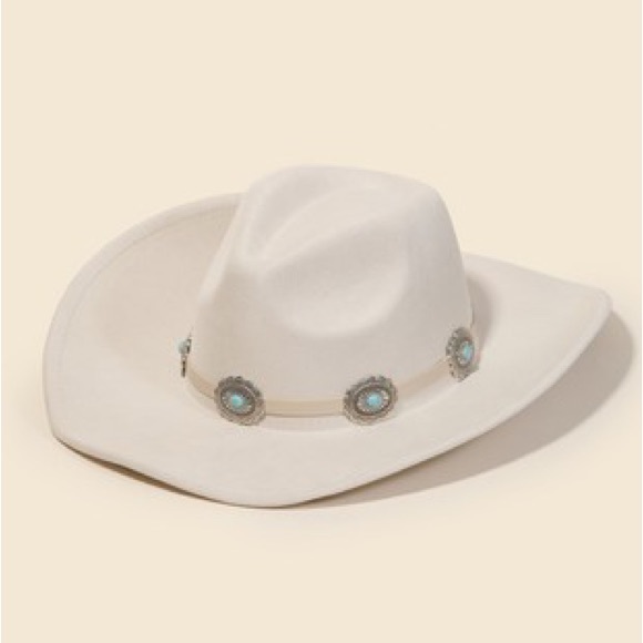 Medallion Disc Cowboy Hat 🤠 NWT Boutique - Picture 1 of 1